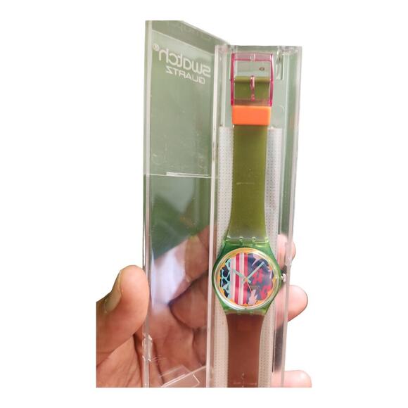 New Swatch Watch KASBAH GL104 retro Funky watch in original case with paperwork - Picture 3 of 6